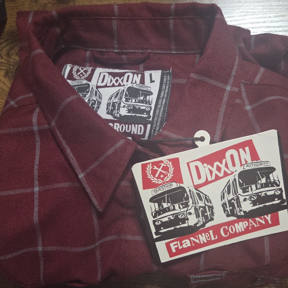 Women's DIXXON Burgundy Plaid Flannel Shirt